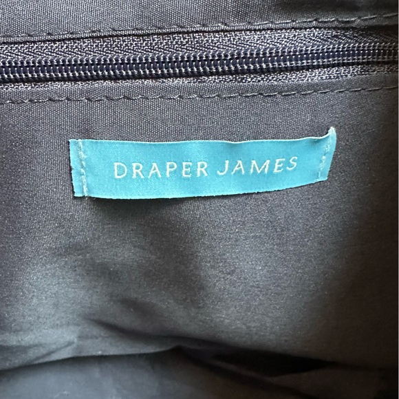 NWOT Draper James Everyday Straw Tote Bag with Navy Floral Bandanna - Picture 10 of 10